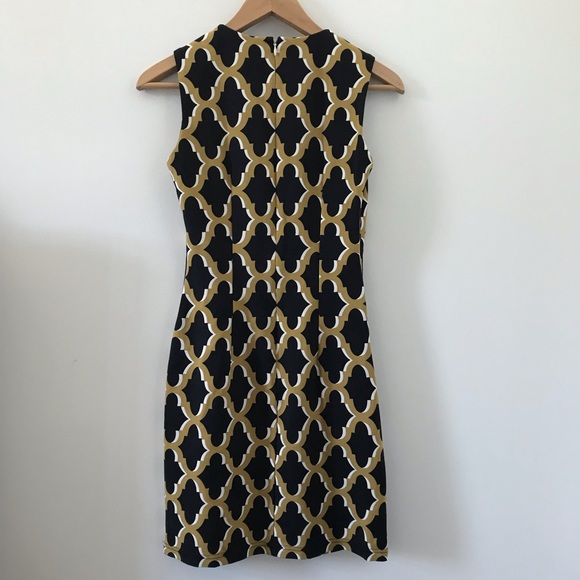 J. McLaughlin Black Gold Sleeveless Dress - Picture 2 of 5
